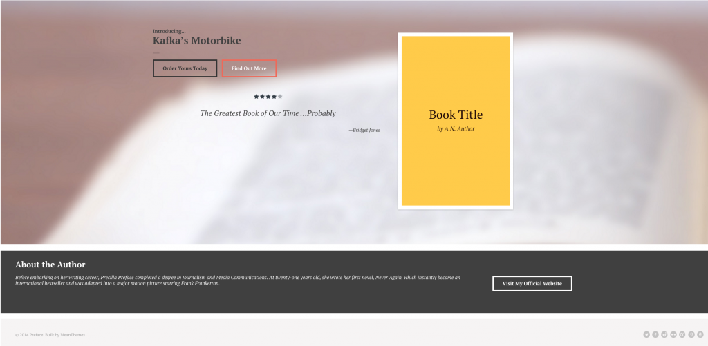 Preface a WordPress Theme for Authors