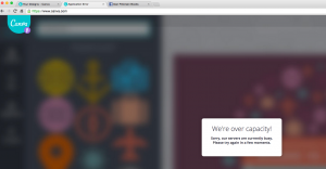 Canva.com server too busy screenshot
