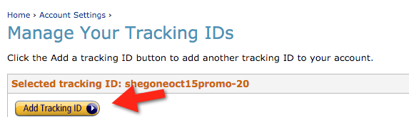 Amazon Tracking ID Button