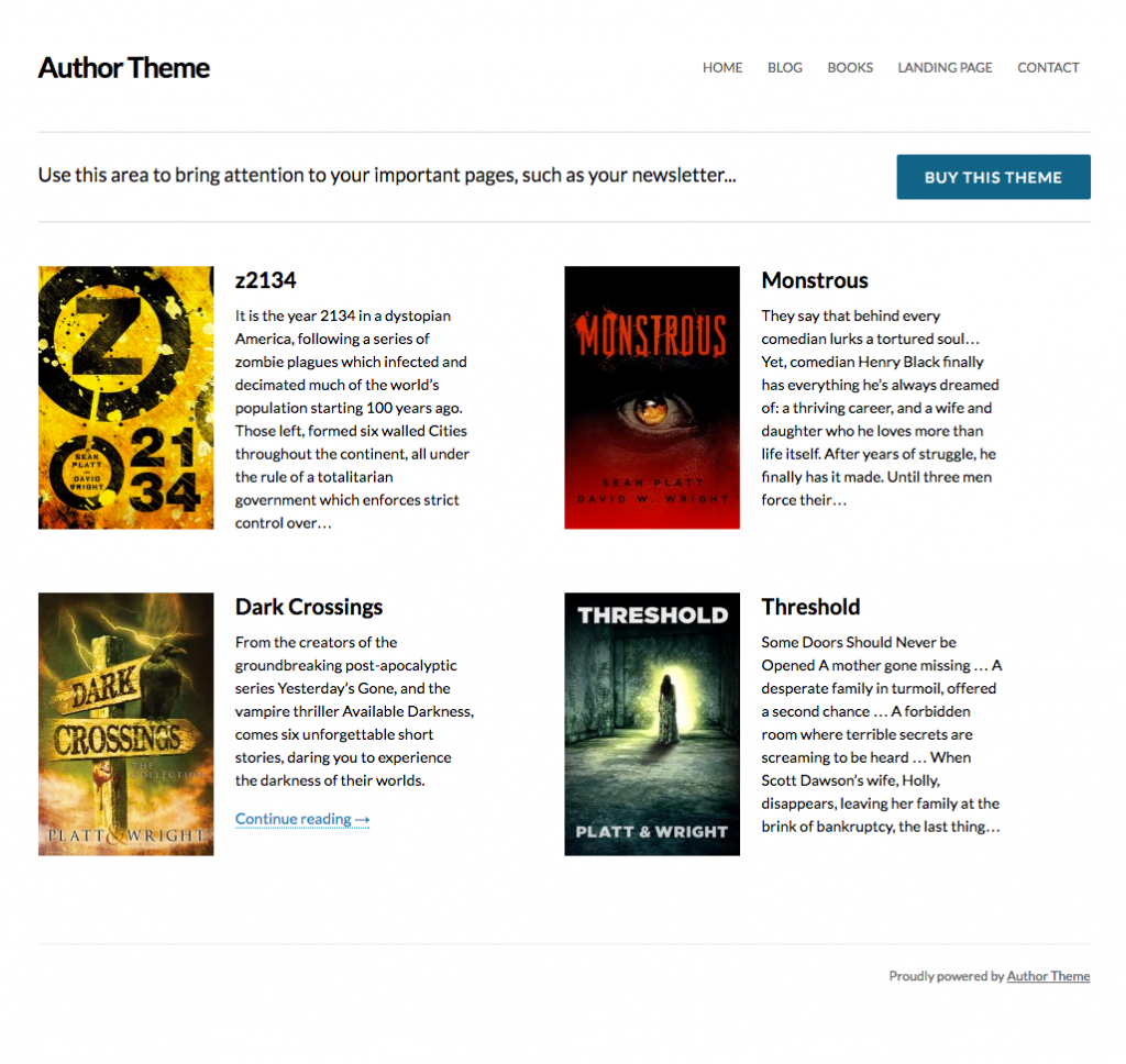 WordPress Themes for Authors