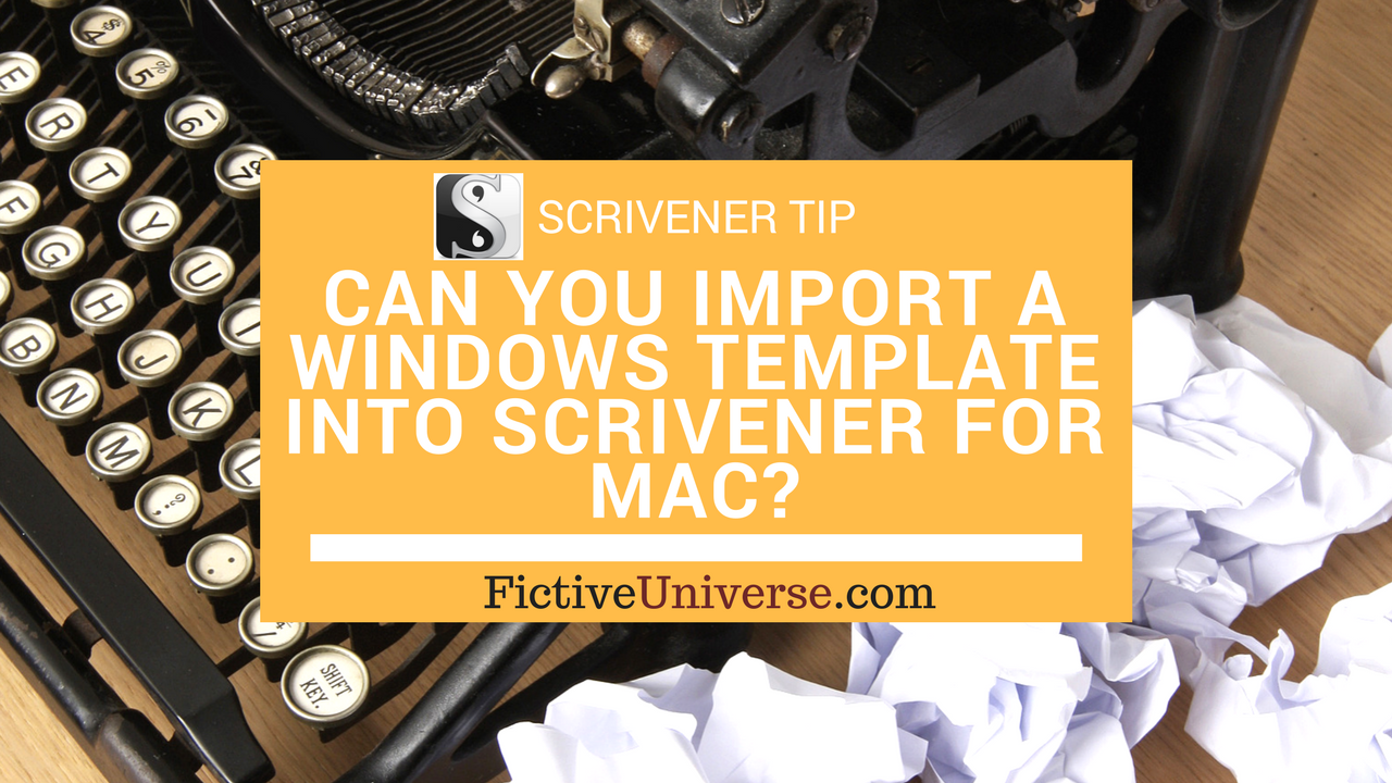 Import Scrivener Template
