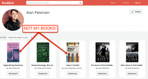 Errors on my BookBub Author Profile